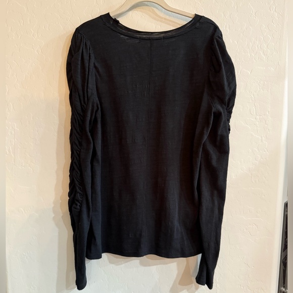 Free People Natasha Ruched Long
Sleeve Soft Tee Top - Picture 3 of 4